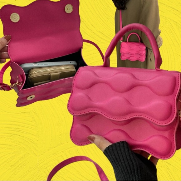 SHEIN Handbags - NWT Shein Mini Neon Pink Crossbody Bag